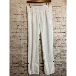 Lulu B Pants Womens Small Pure White Waffle Knit Sweatpants Lagom Lagenlook